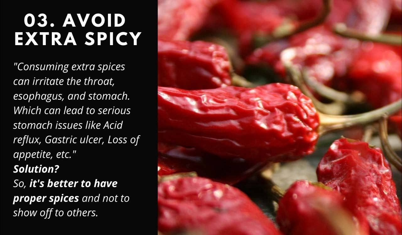 Avoid Extra Spicy Things