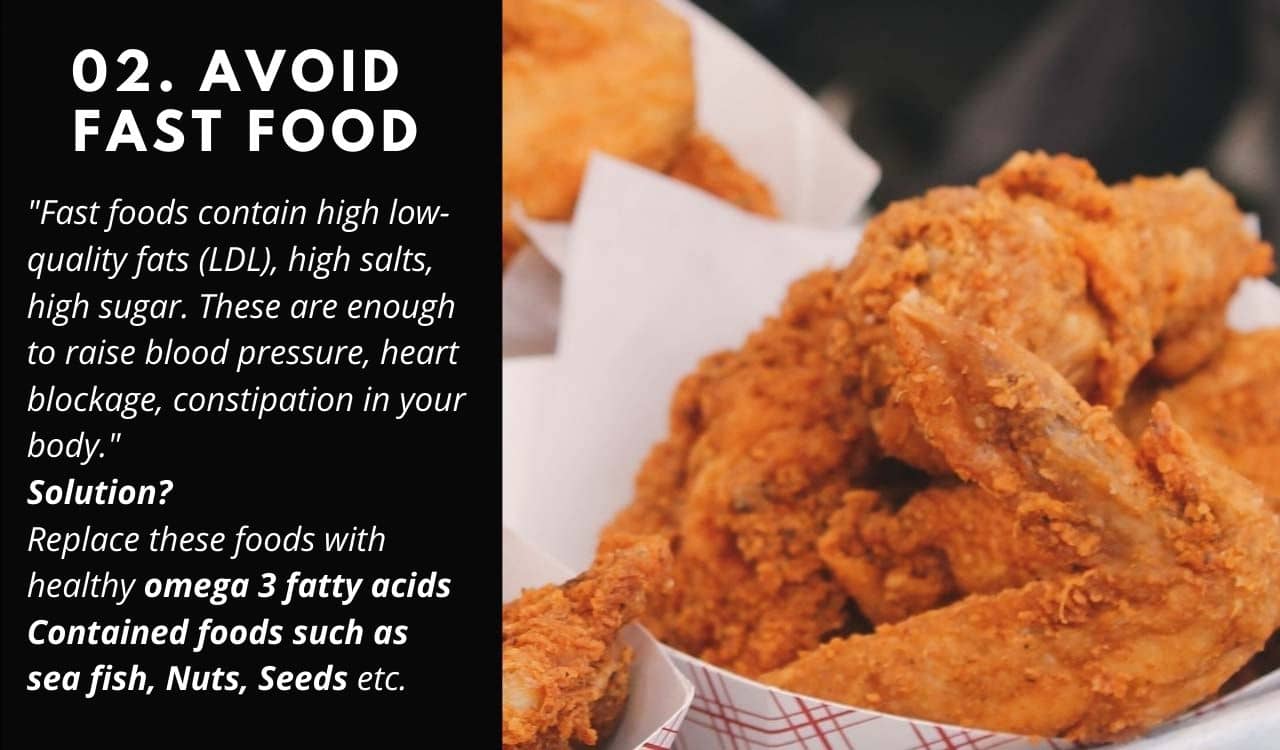 Avoid Processed Food & Fast Food