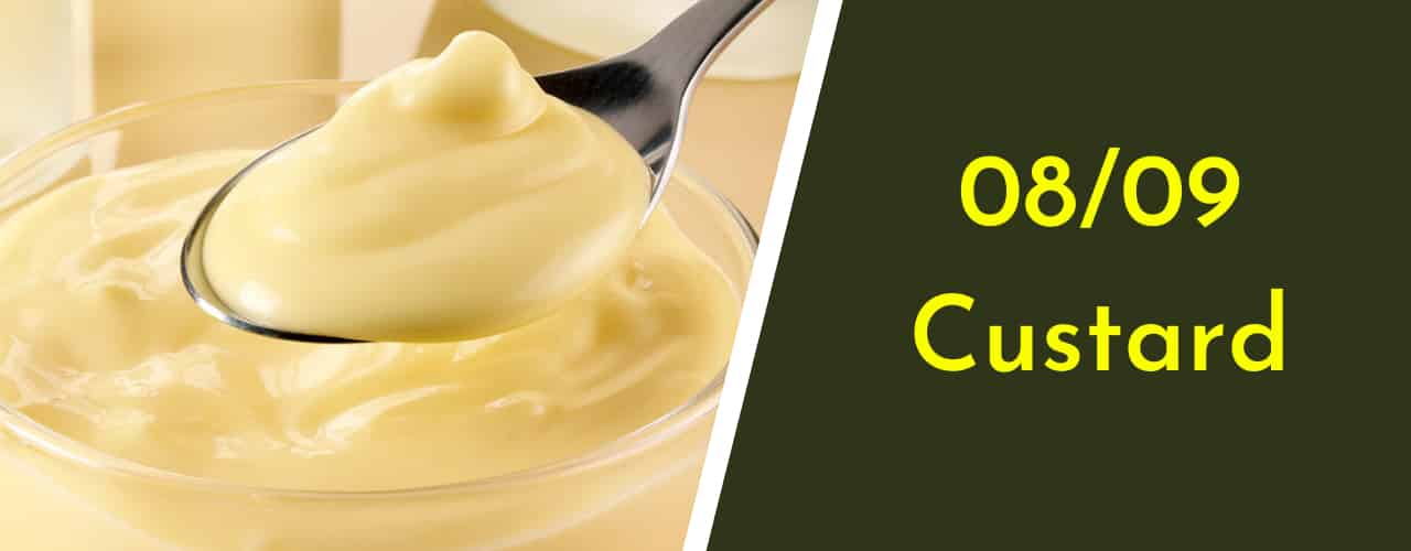 Custard - Fewer nutritional but tastier foods to eat after tooth surgery